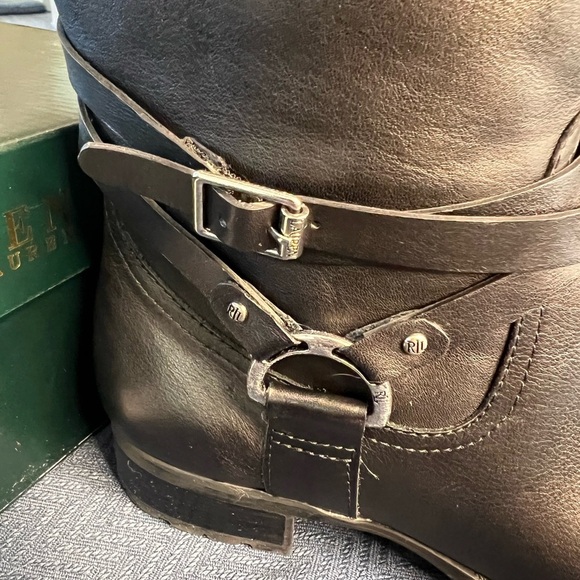 Ralph Lauren Sonya Black Vachetta Riding Boots women’s SZ: 7b brand new in box! - Picture 4 of 5